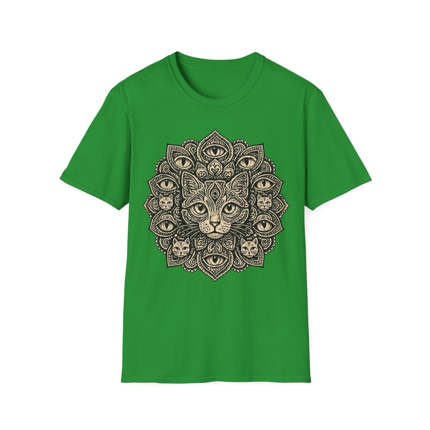 Mandala cat T-shirt