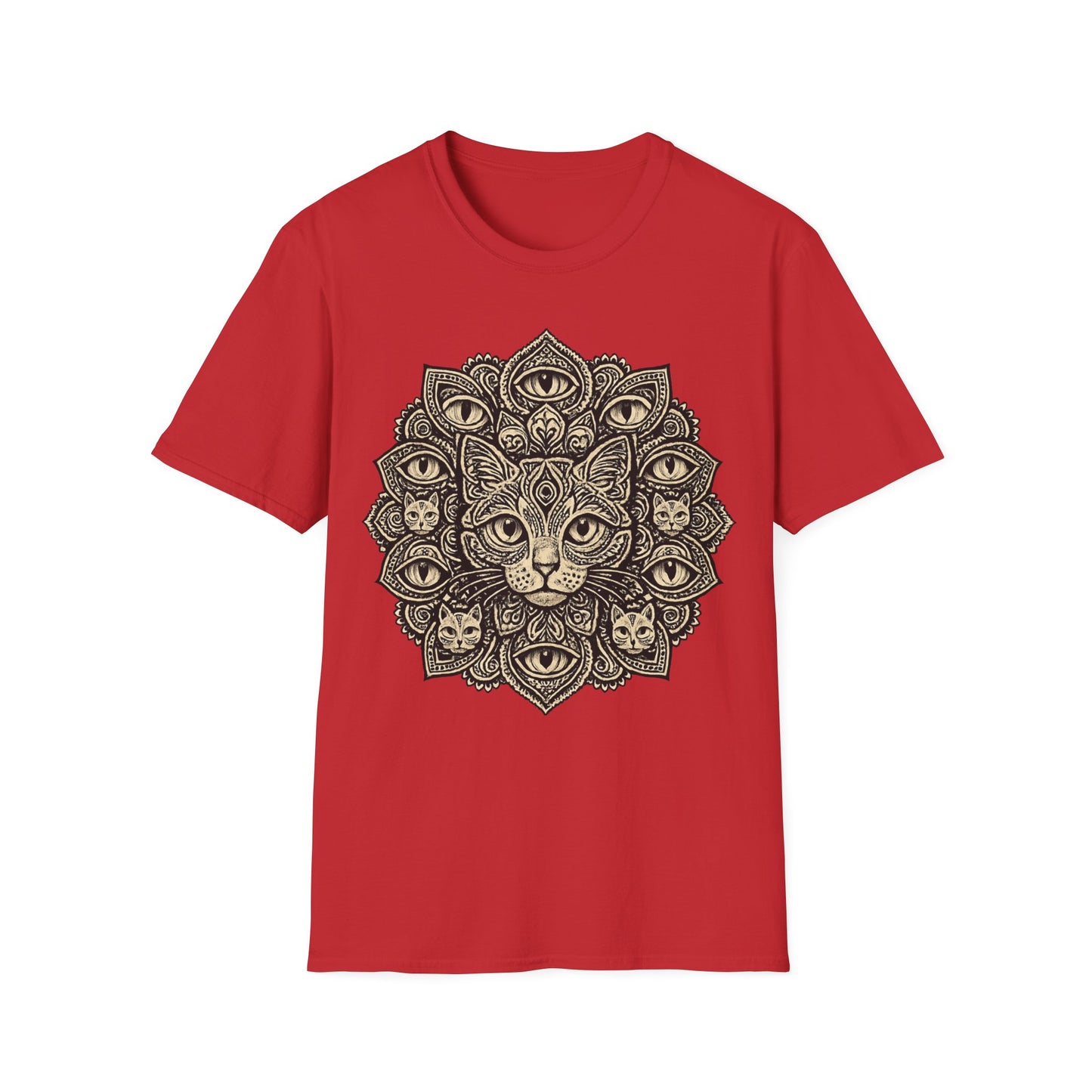 Mandala cat T-shirt