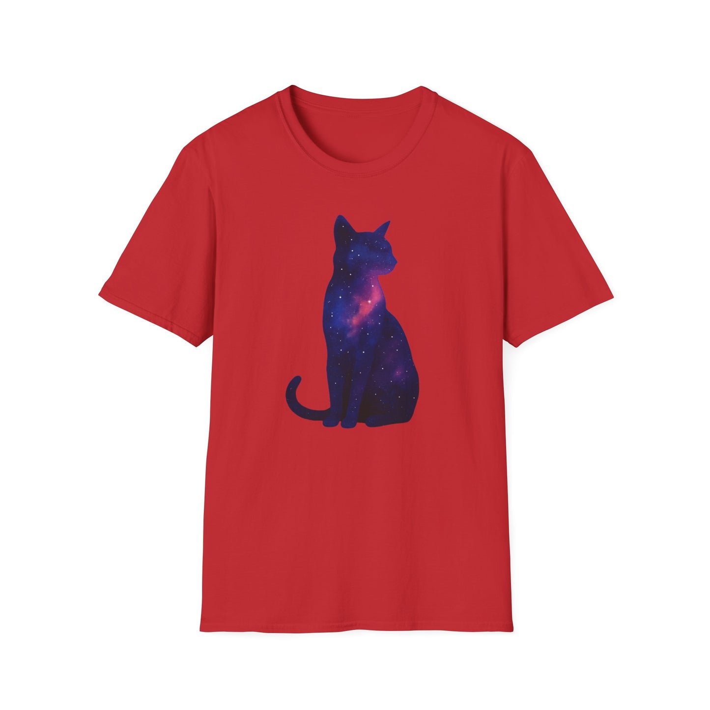 Milky way silhouette cat T-shirt