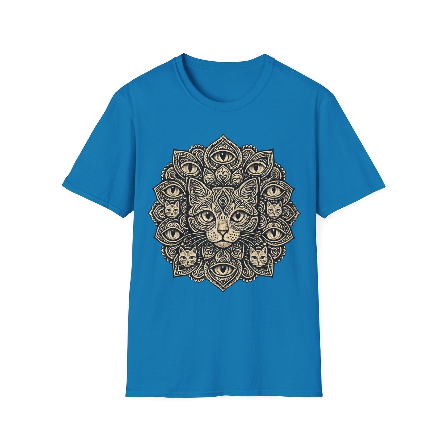 Mandala cat T-shirt