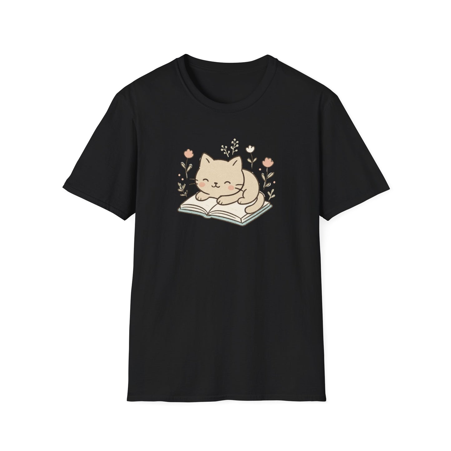 Cute cat on Book cat T-shirt