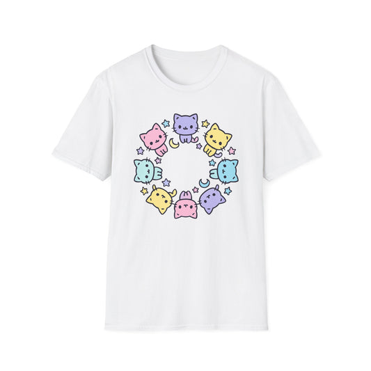 Cute cat circle cat T-shirt