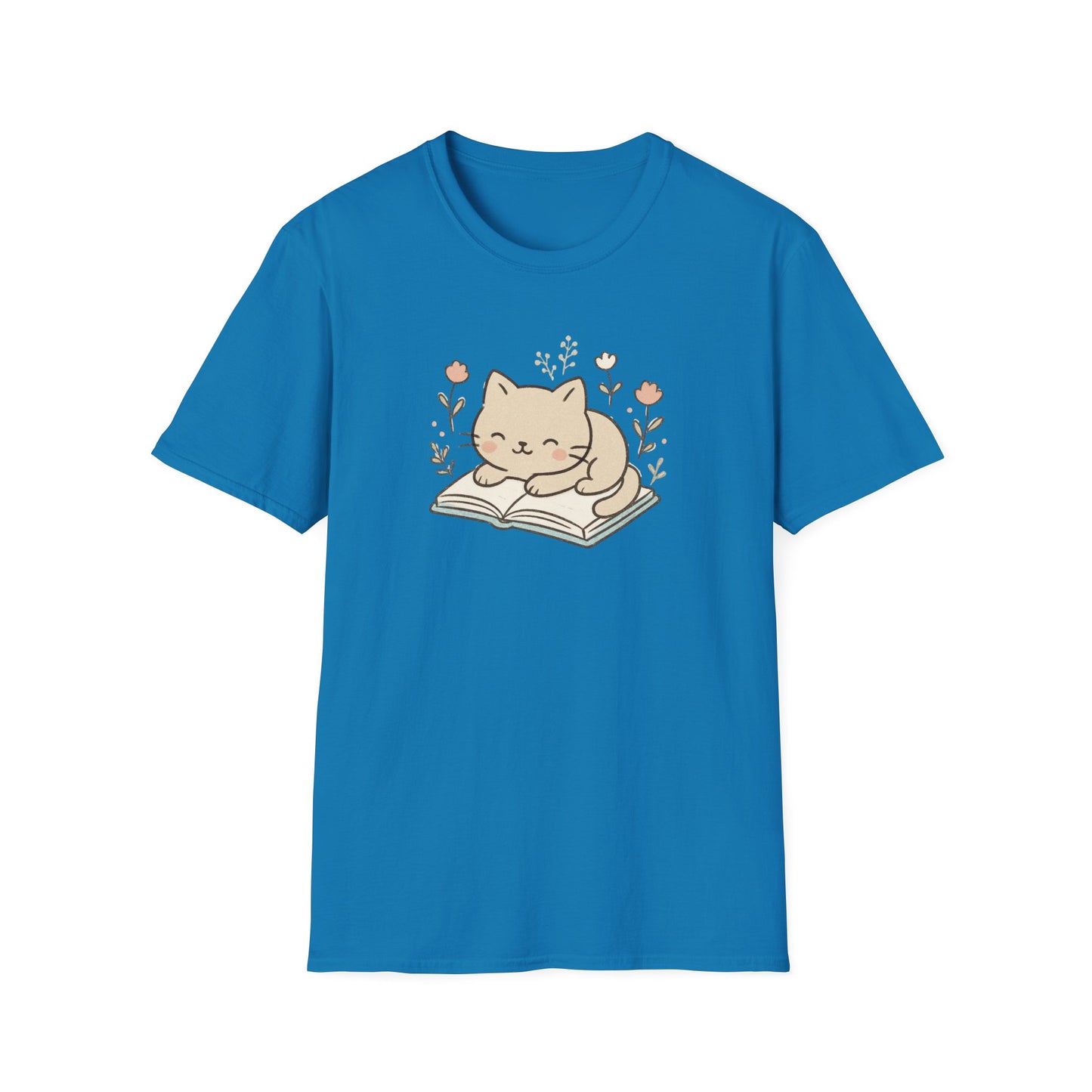 Cute cat on Book cat T-shirt