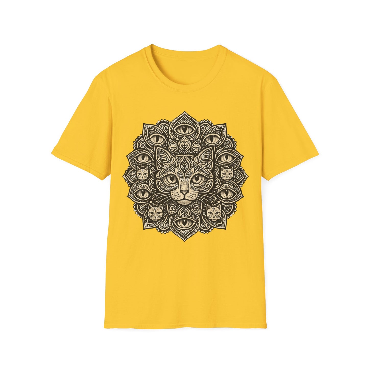 Mandala cat T-shirt