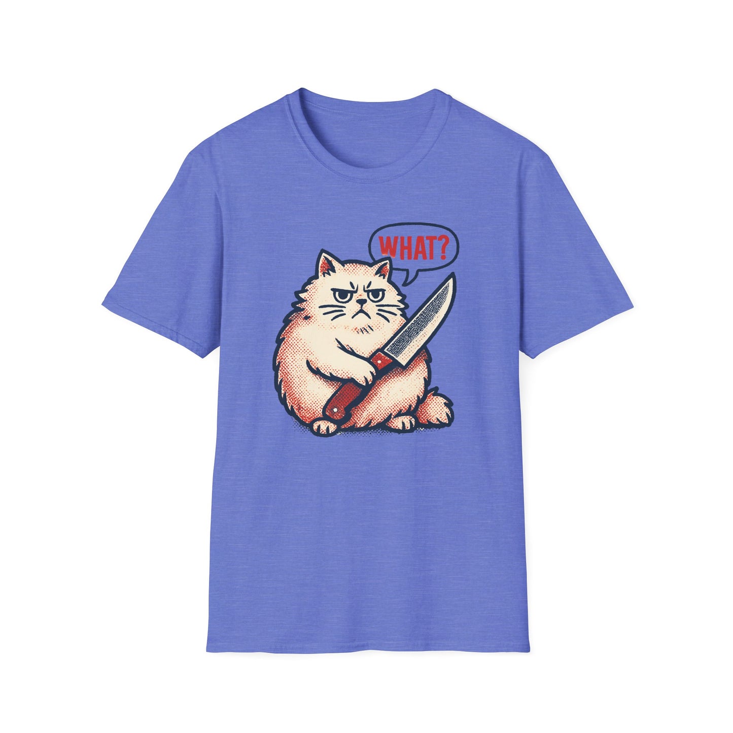 Chonky What? knife cat T-shirt