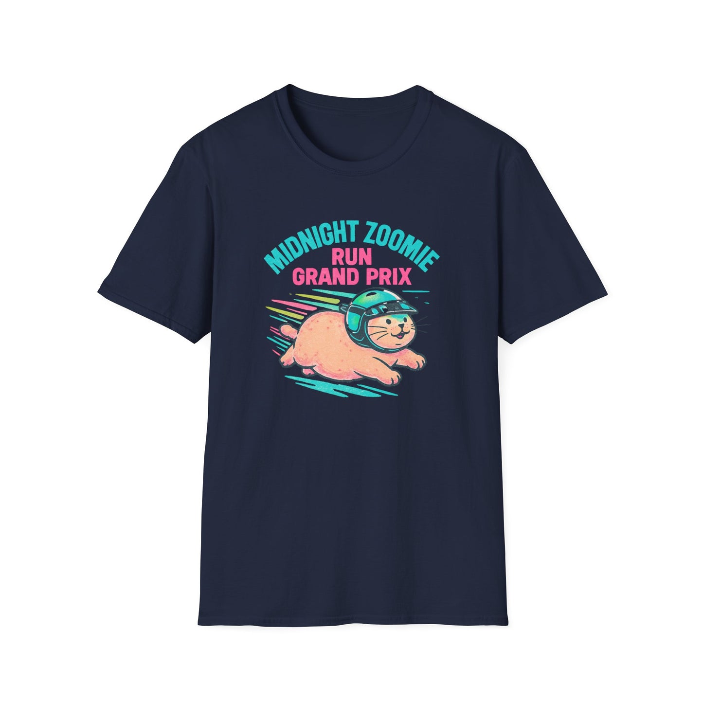 Midnight Zoomie Run cat T-shirt