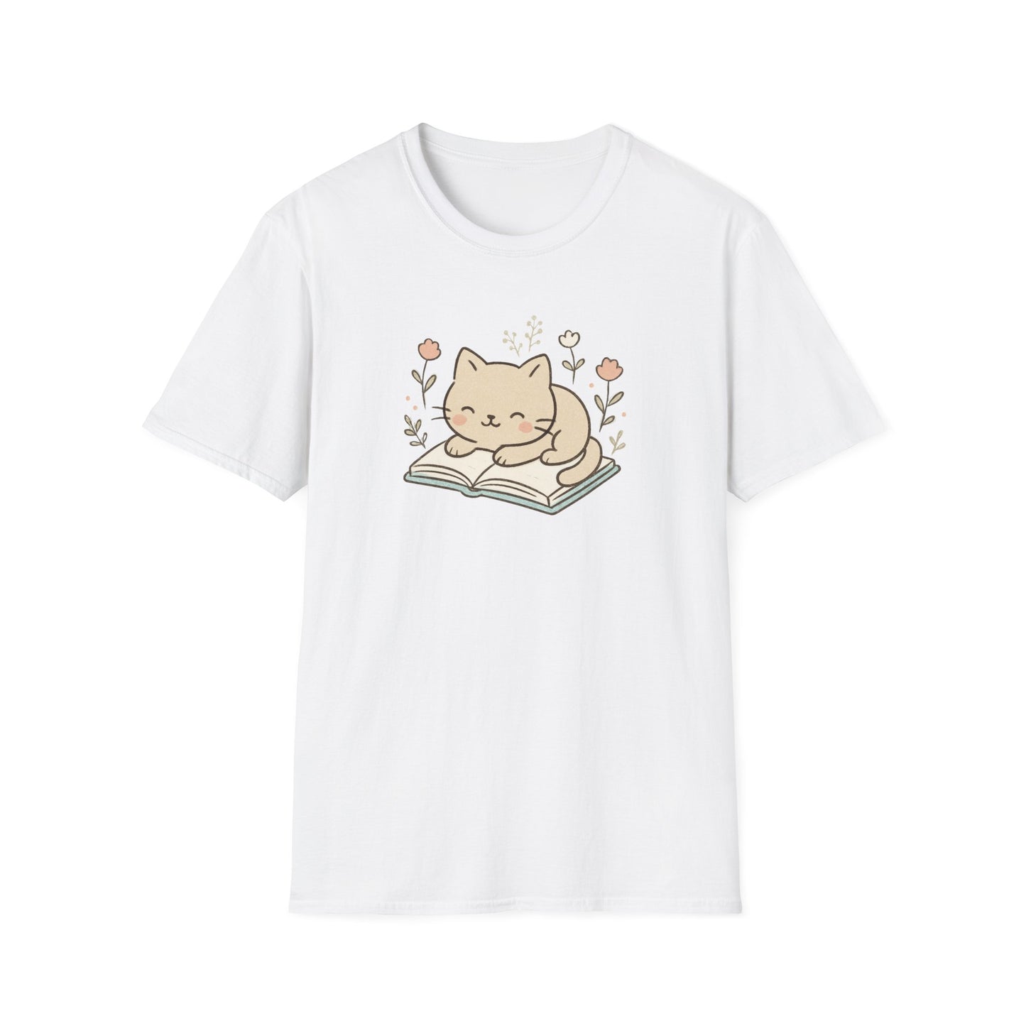 Cute cat on Book cat T-shirt