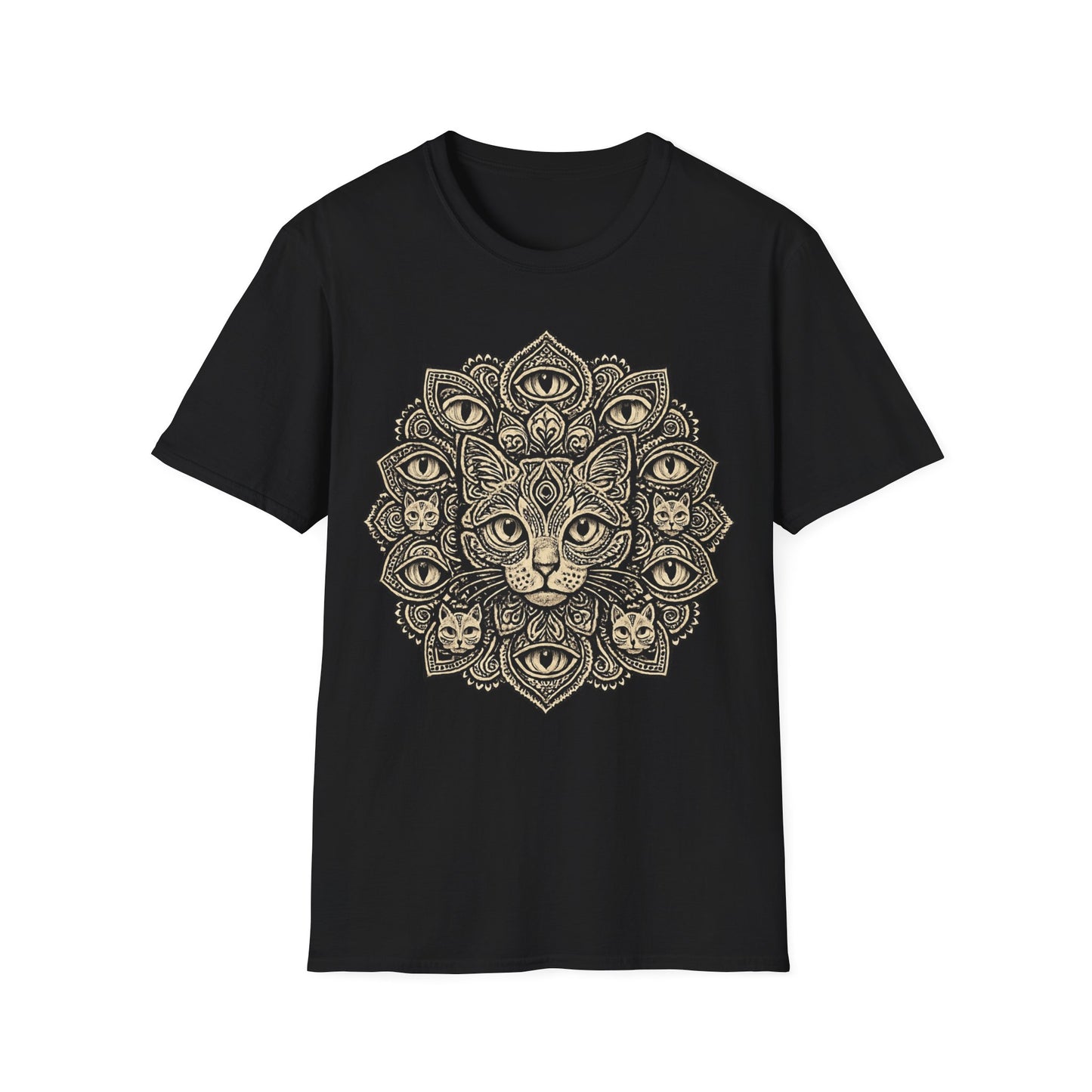Mandala cat T-shirt