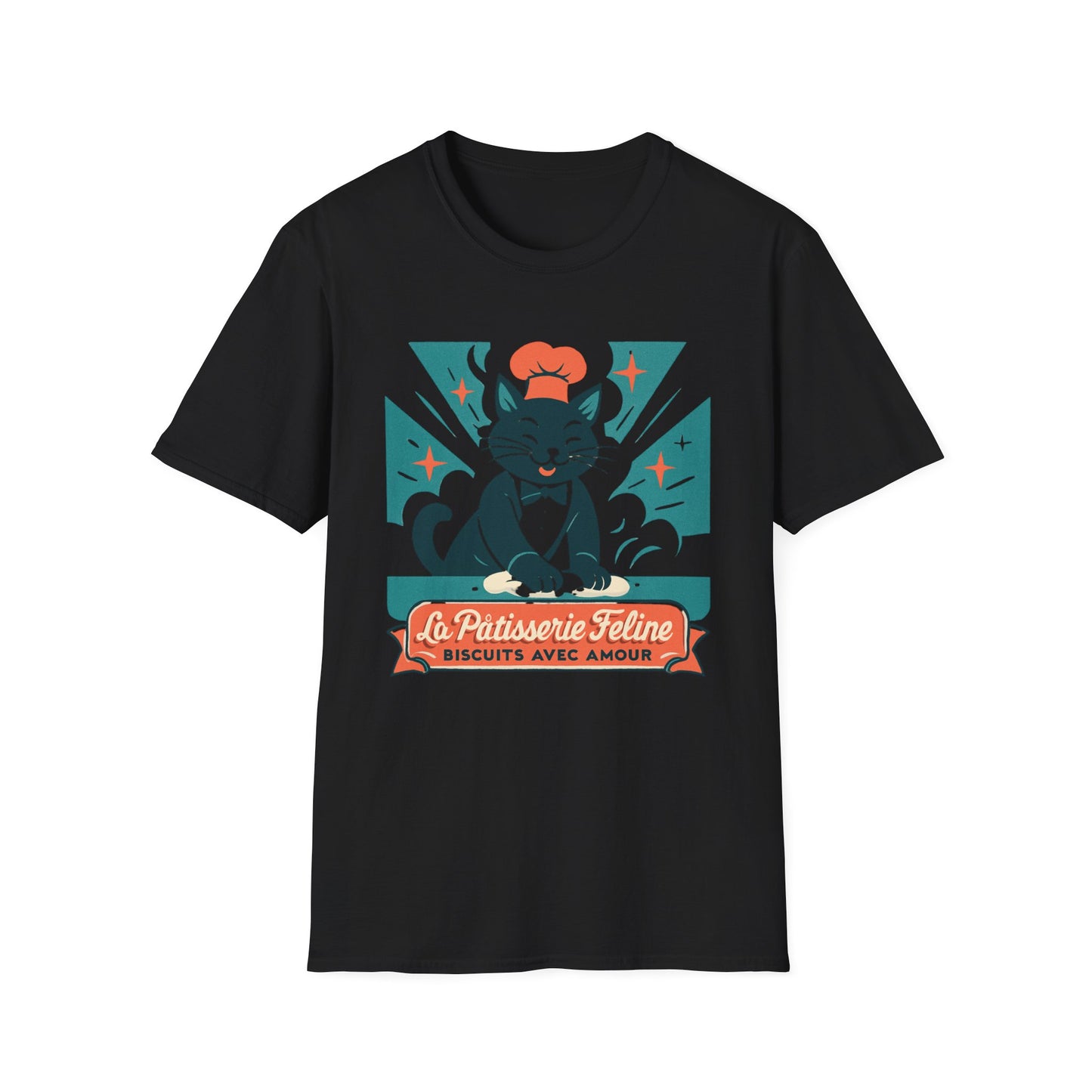 Biscuit making French cat T-shirt