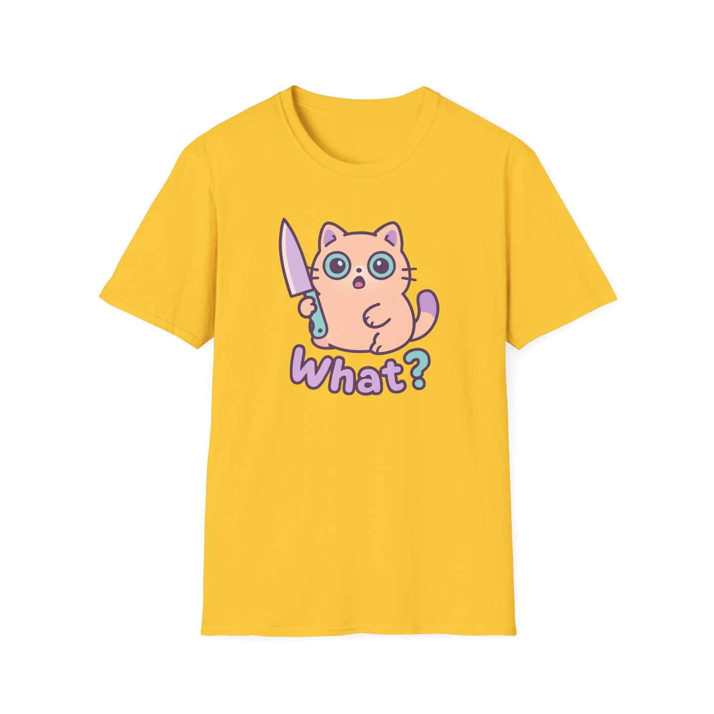 Cute What? knife cat T-shirt