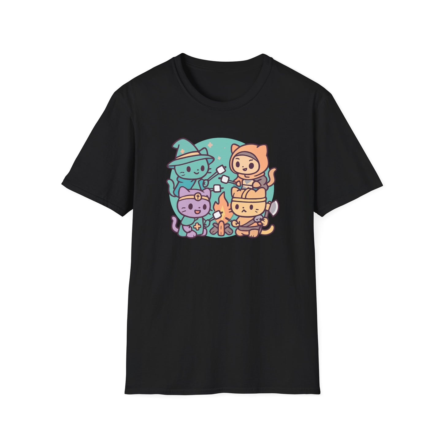 Cute DnD party cat T-shirt