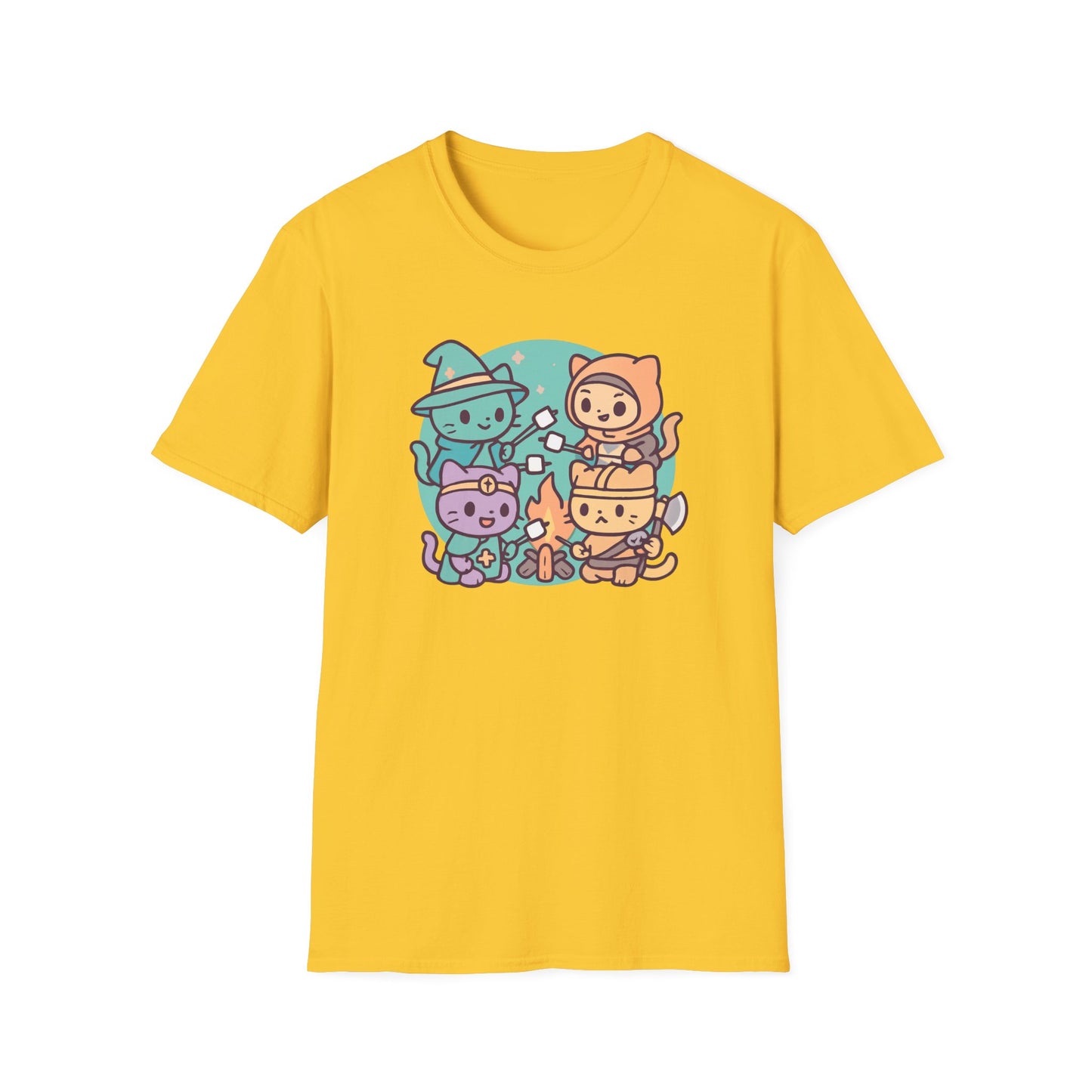Cute DnD party cat T-shirt