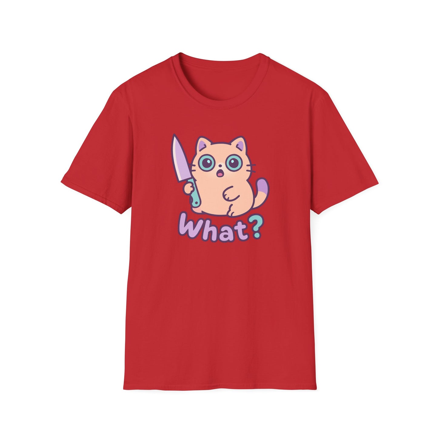 Cute What? knife cat T-shirt