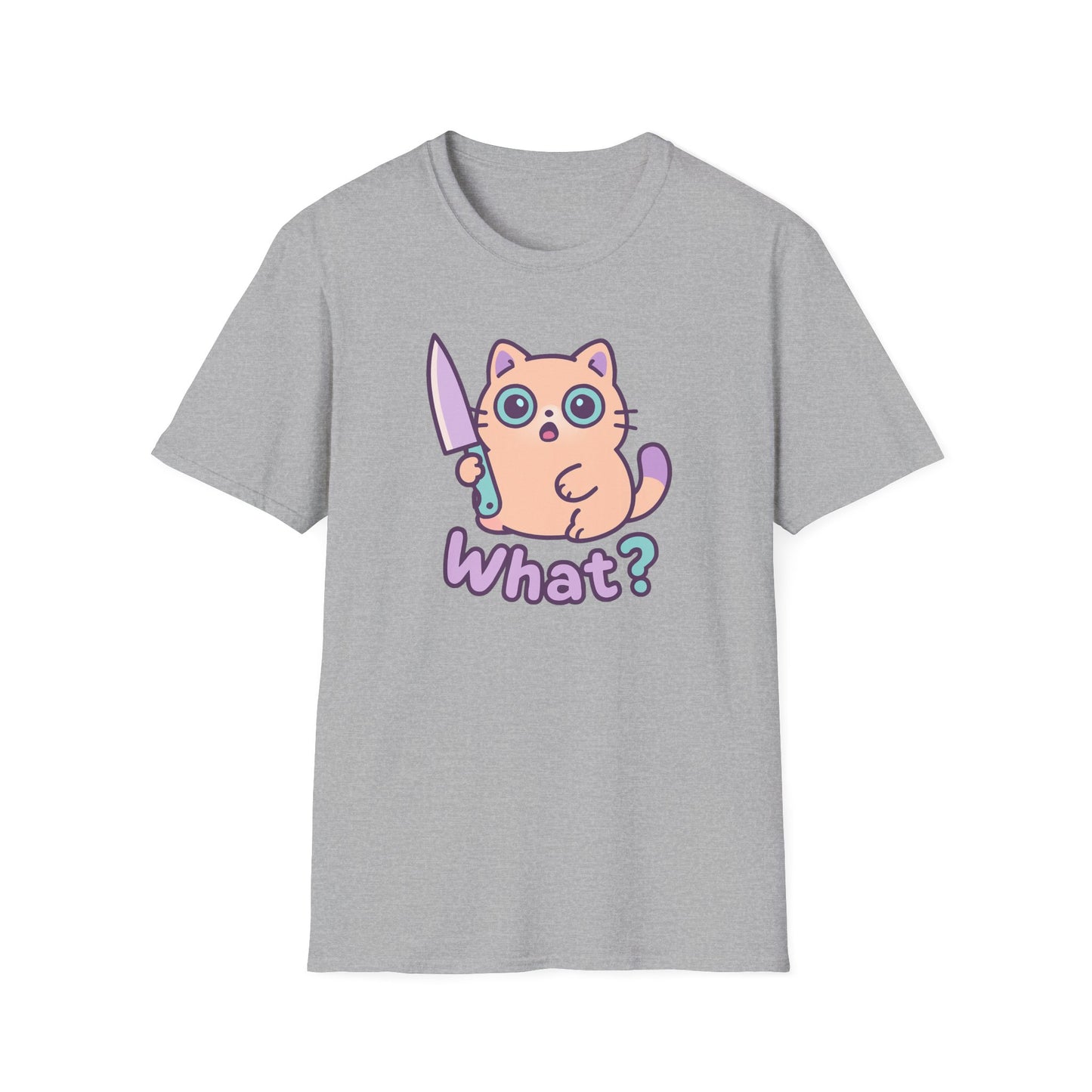 Cute What? knife cat T-shirt