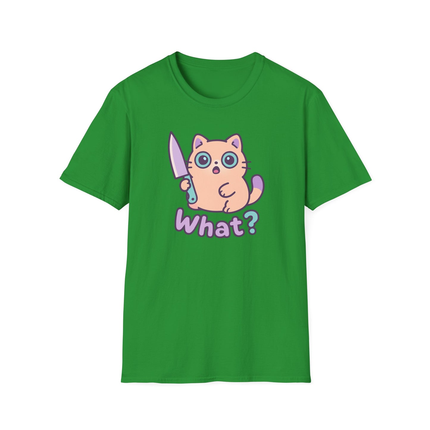 Cute What? knife cat T-shirt