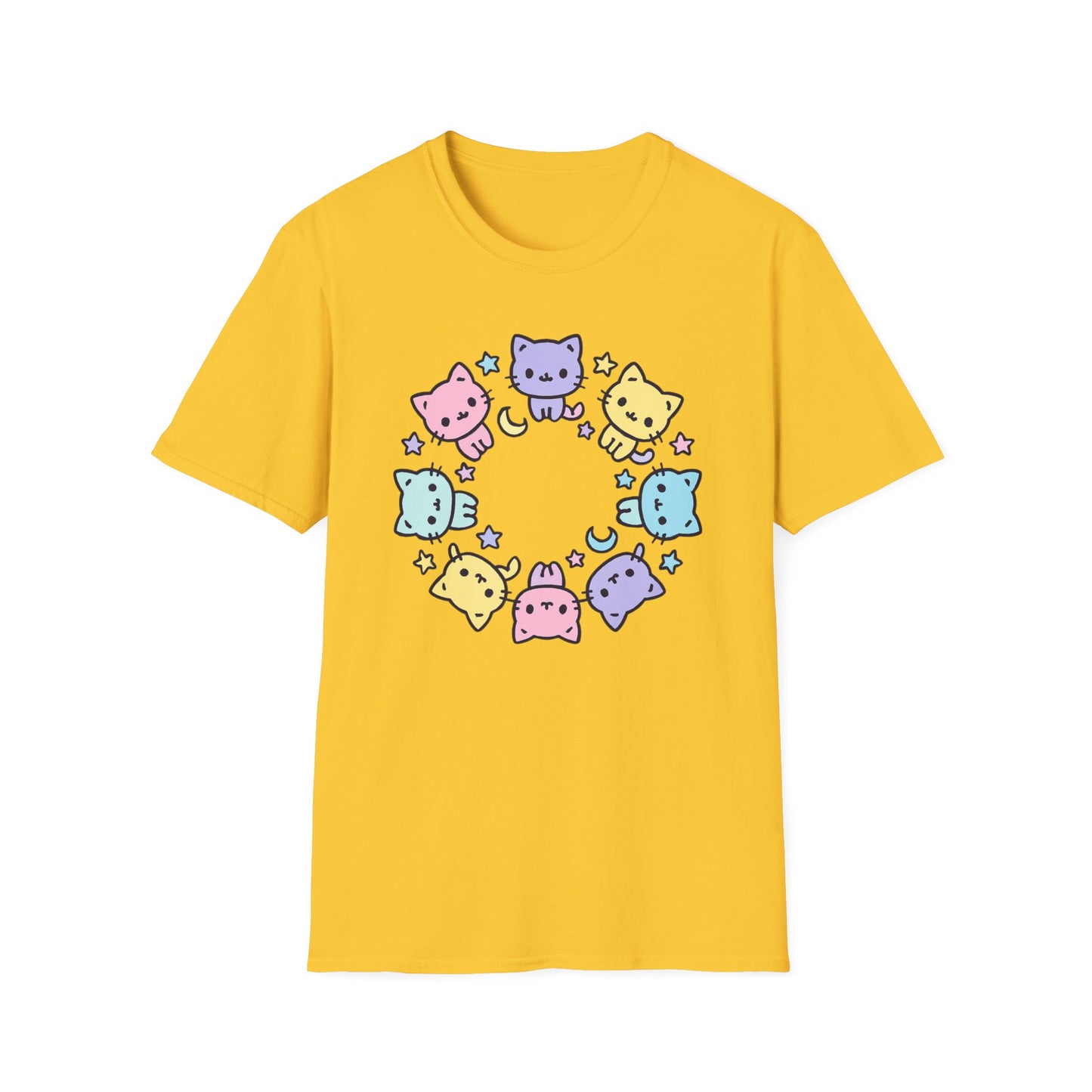 Cute cat circle cat T-shirt