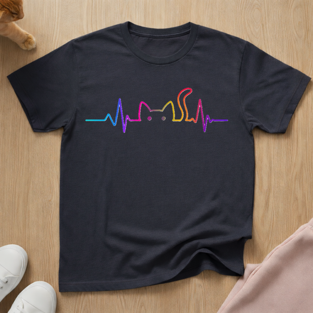 Cat EKG T-shirt