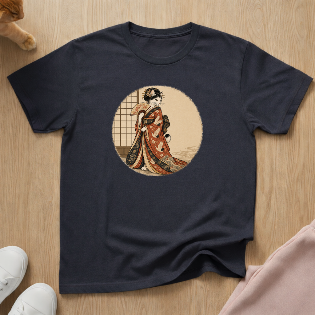 Geisha cat fan T-shirt