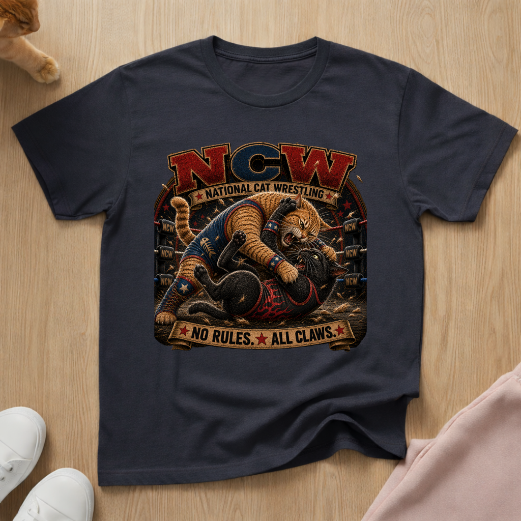 National Cat Wrestling T-shirt