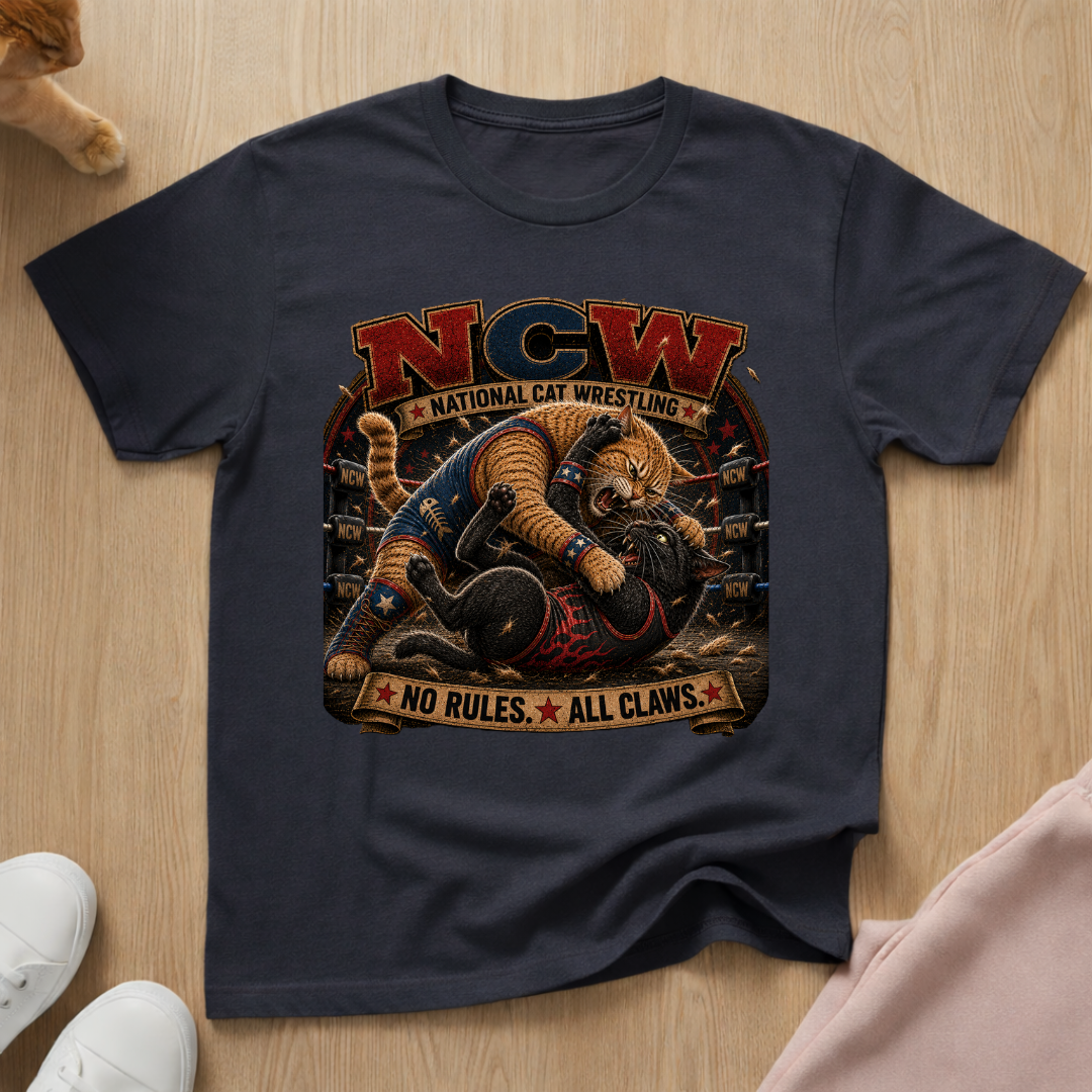National Cat Wrestling T-shirt