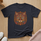 Floral cat face 2 cat T-shirt