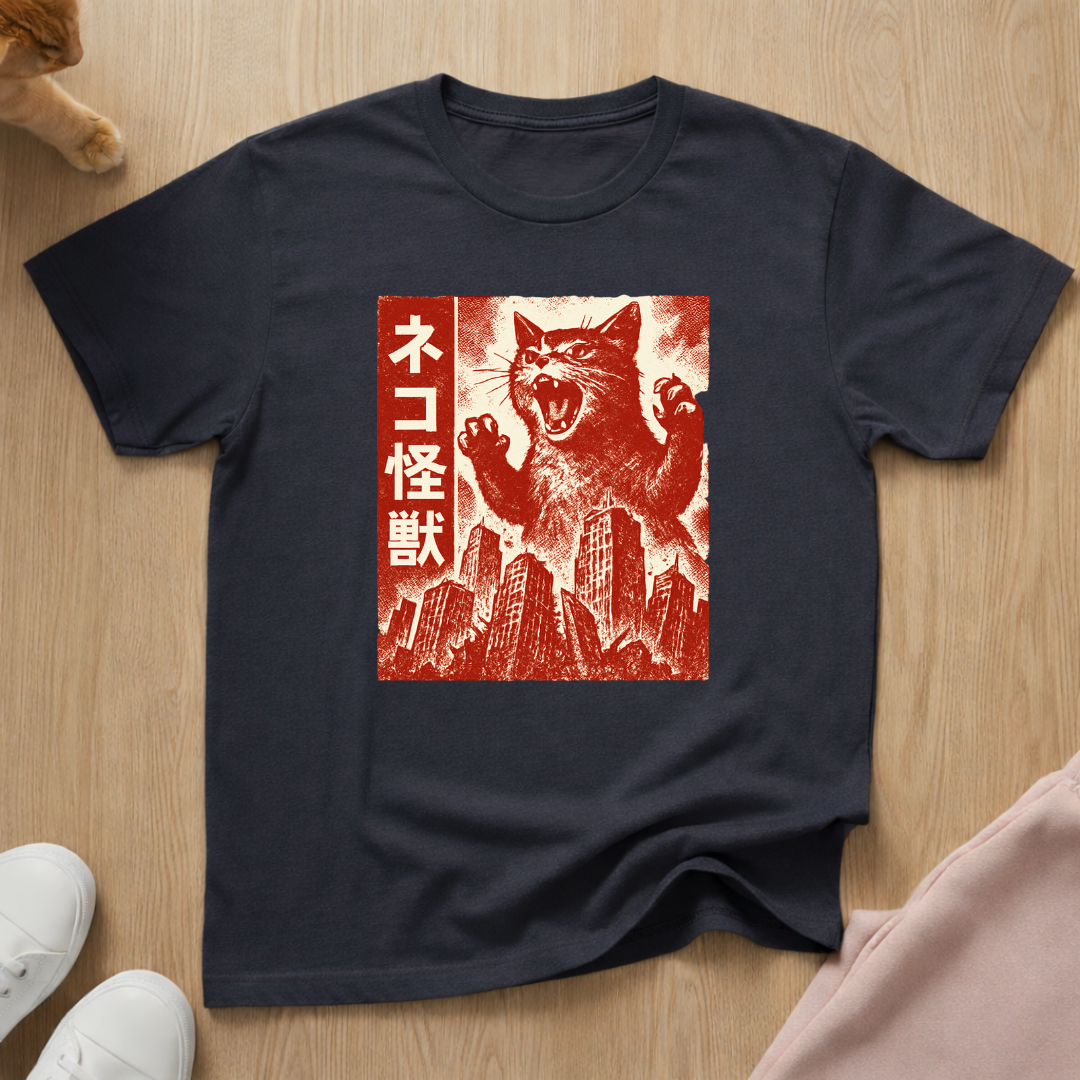 Kaiju cat 2 cat T-shirt