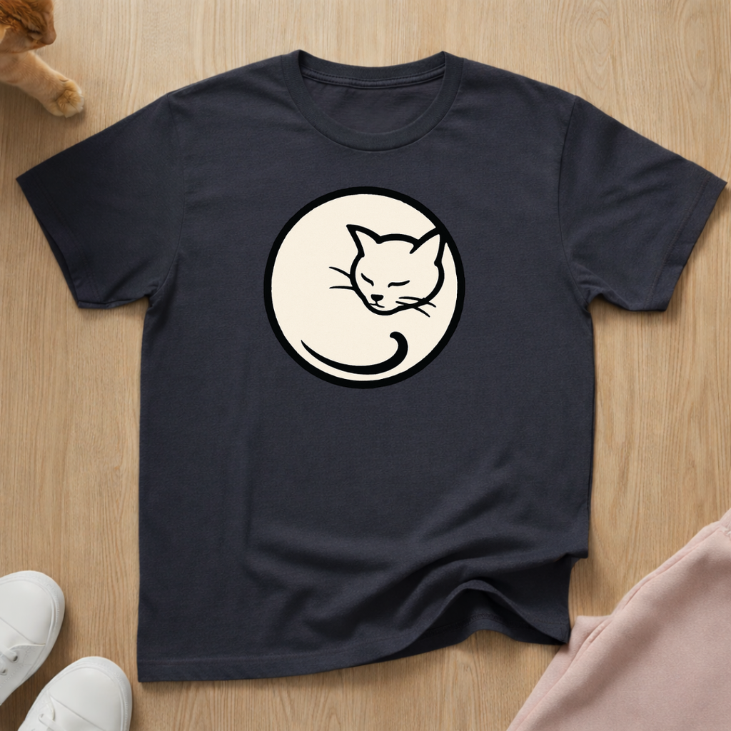 Curled Cat cat T-shirt