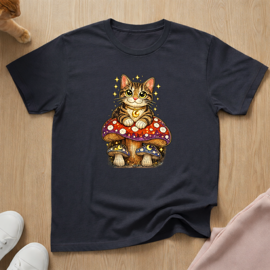 Mushroom cat T-shirt