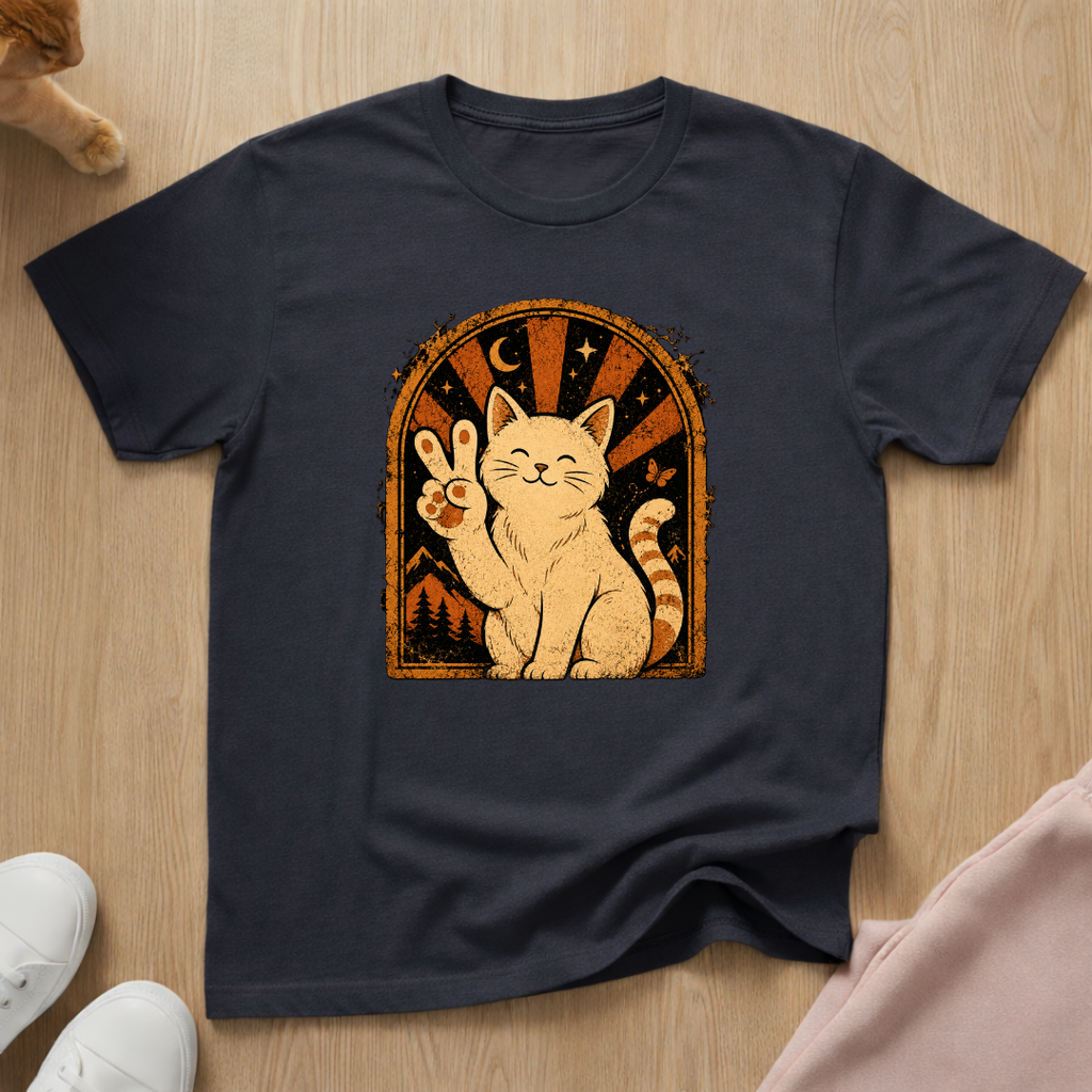 Peace cat 2 T-shirt