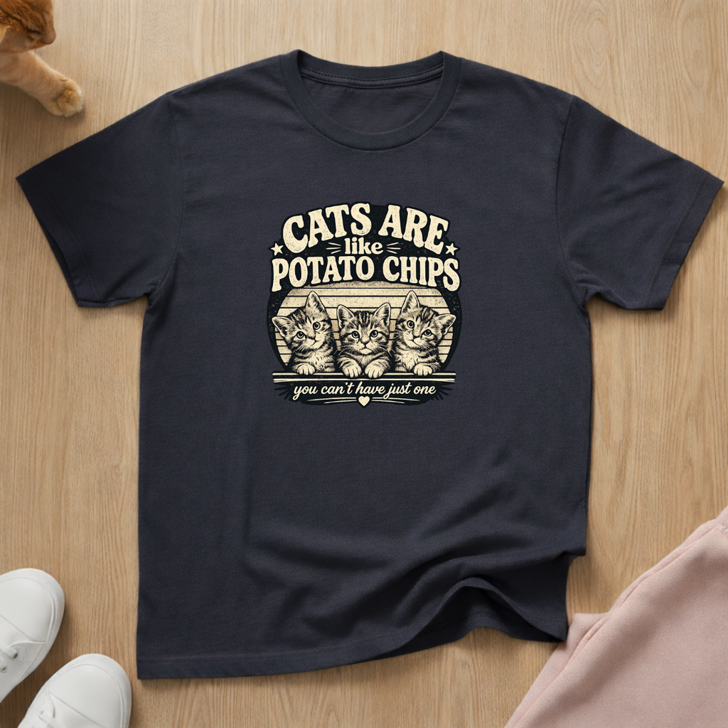 Cats are like potato chips T-shirt