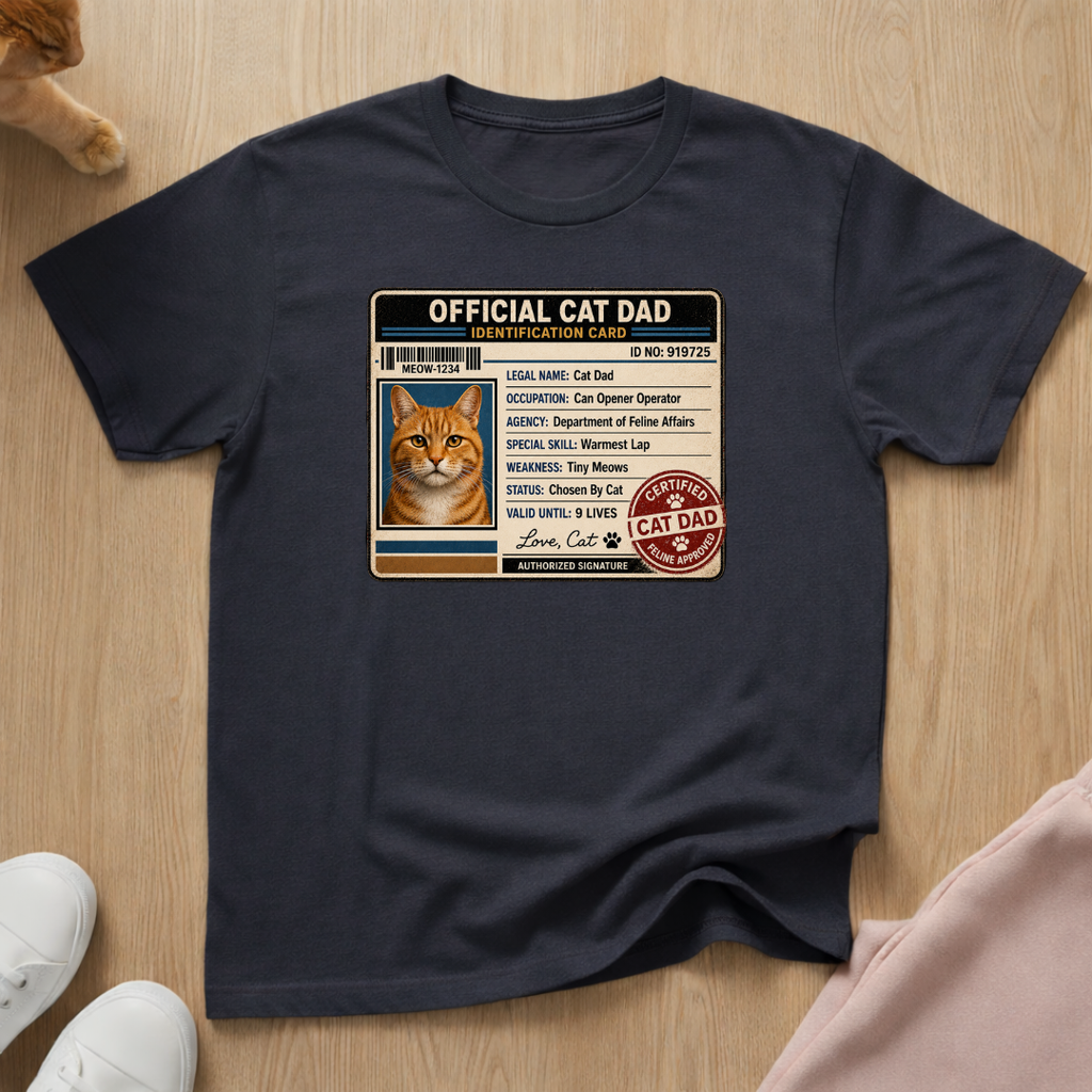 Cat dad ID T-shirt