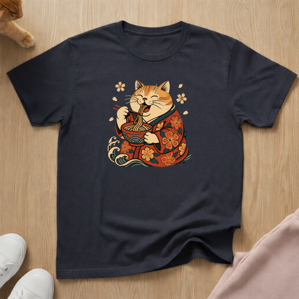 Fat Cat Ramen cat T-shirt