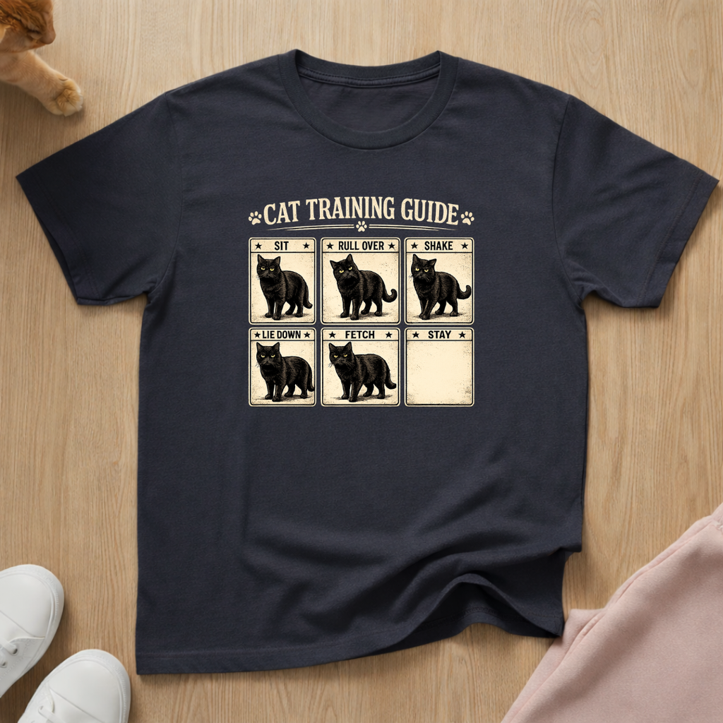 Cat training guide (light) T-shirt