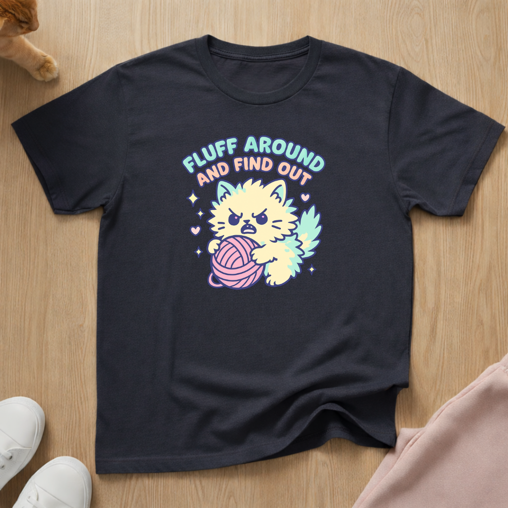 Cute Fluff Around cat T-shirt