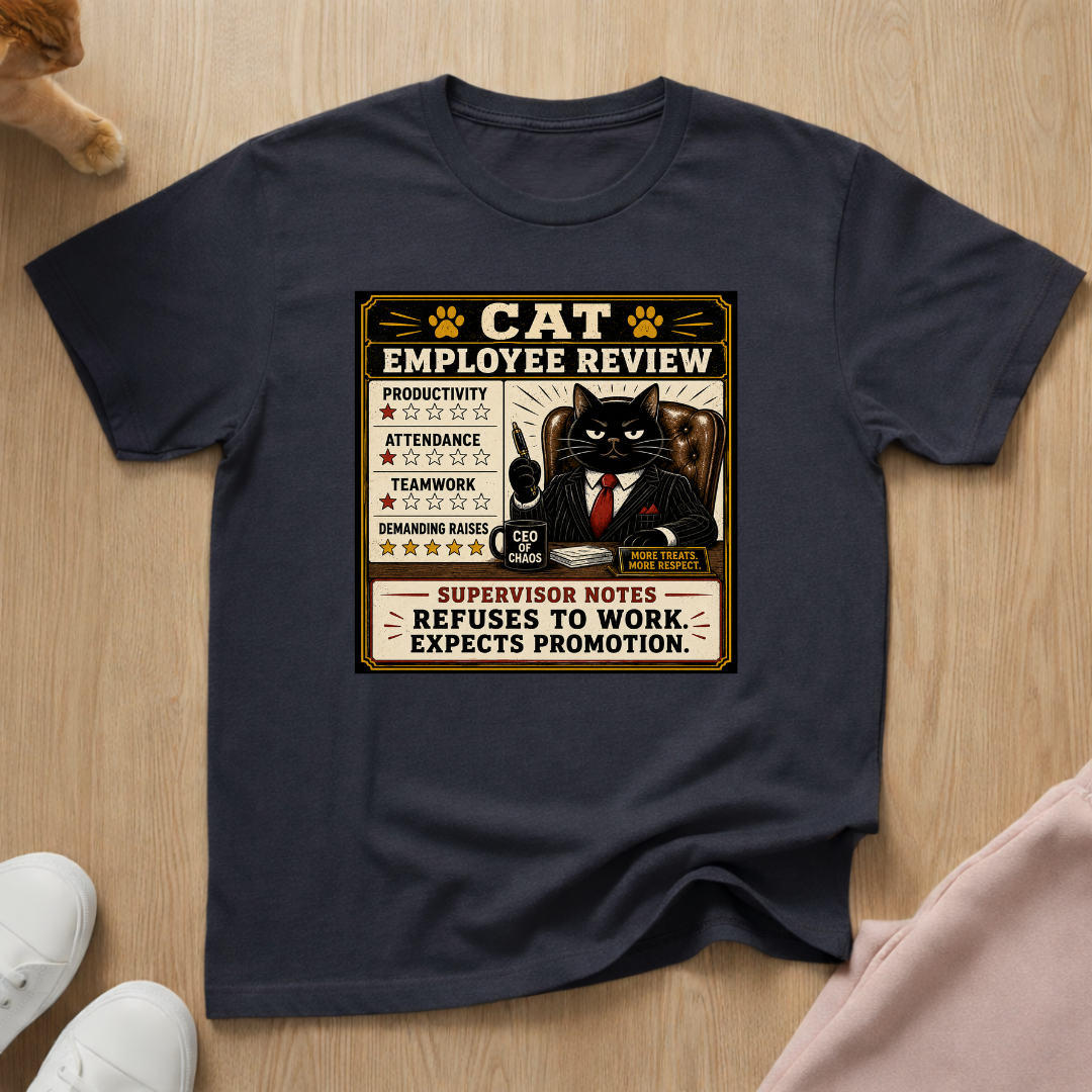 Cat employee review T-shirt