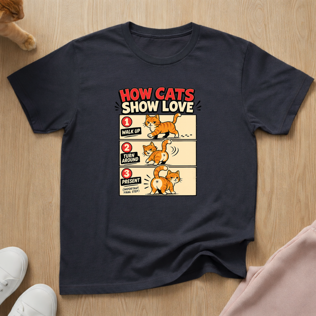 How cats show love T-shirt