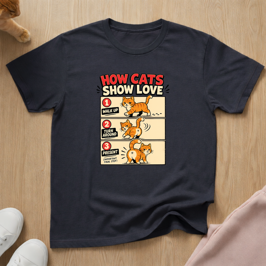 How cats show love T-shirt