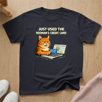 Hooman's credit card T-shirt