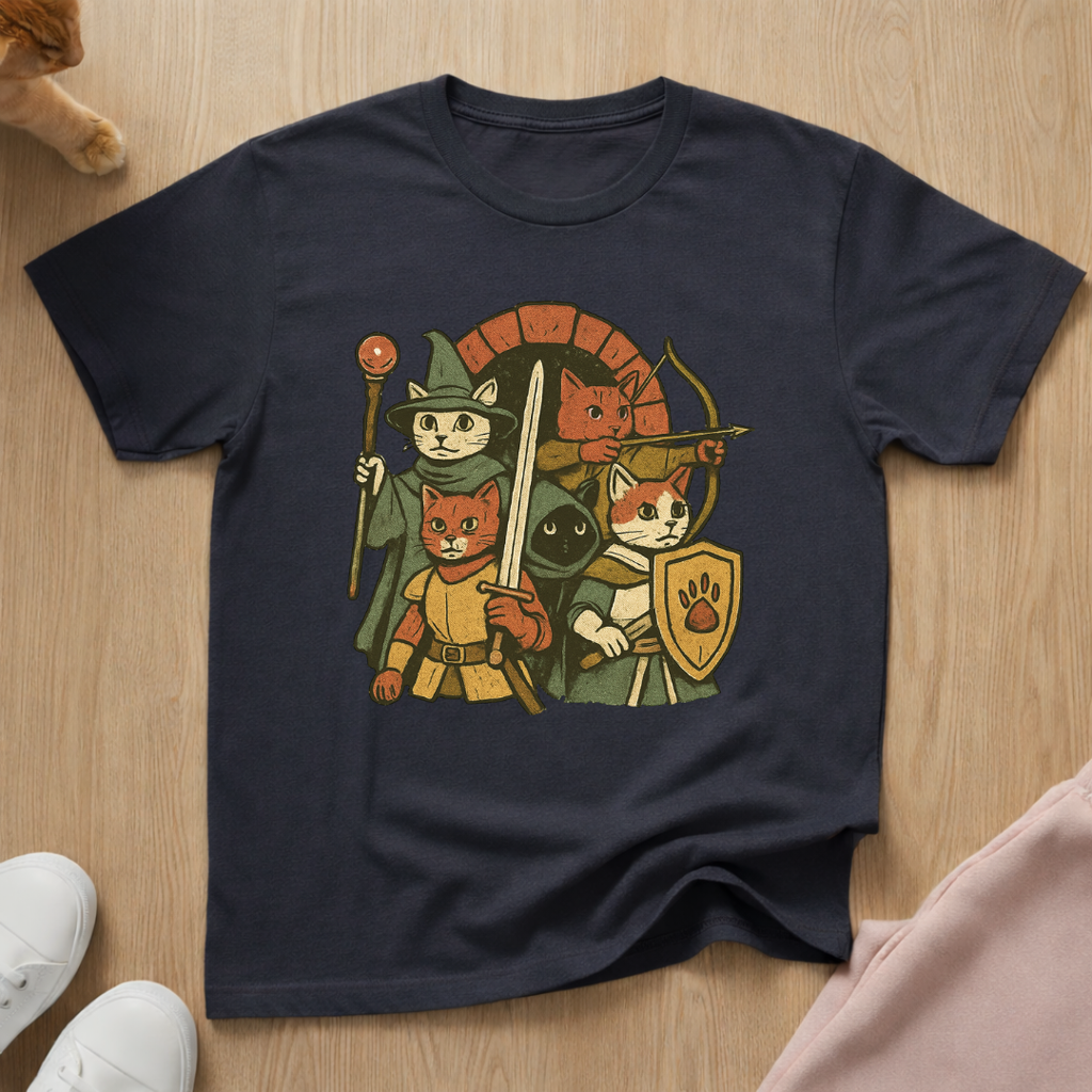 Cat DnD party cat T-shirt