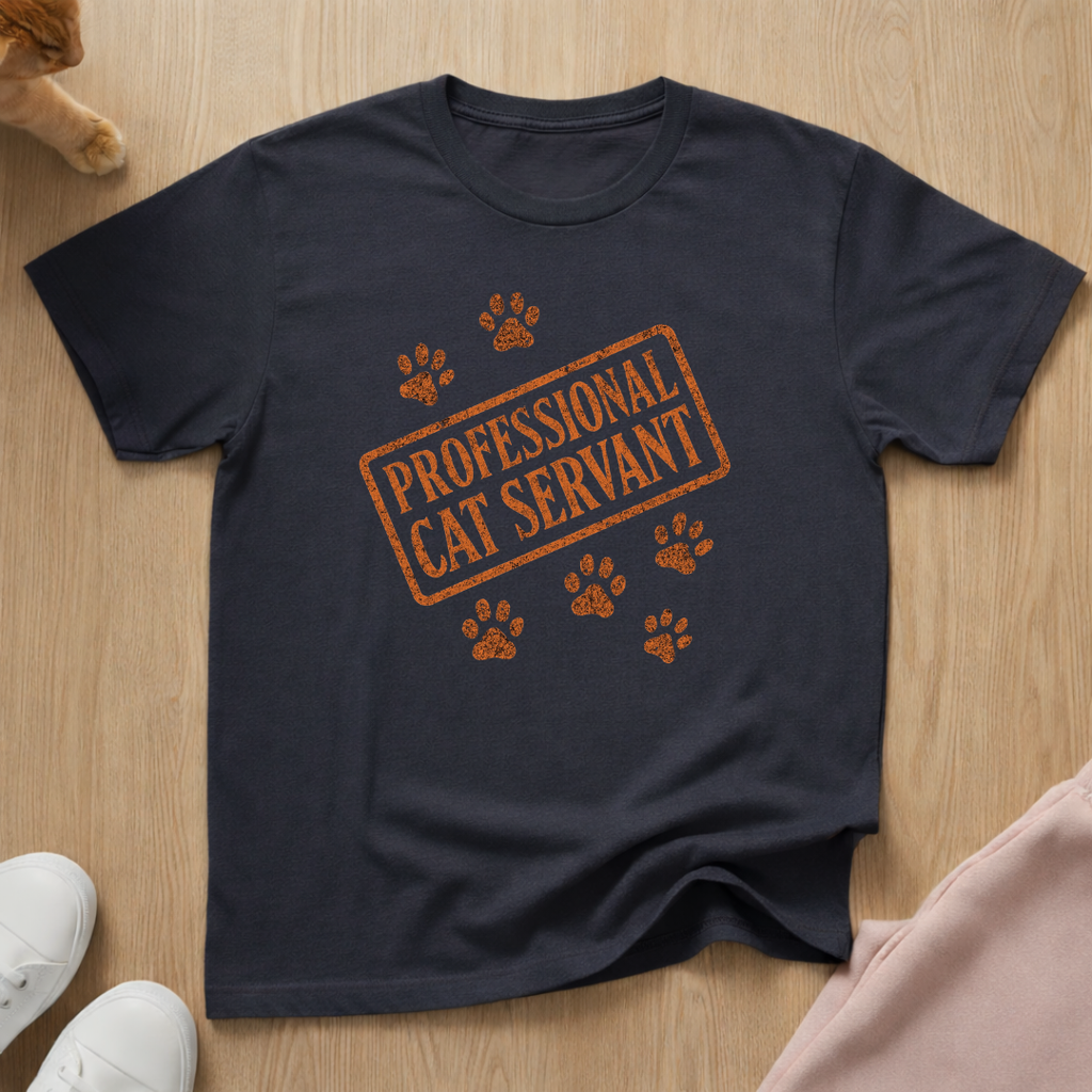 Professional cat servant T-shirt cat