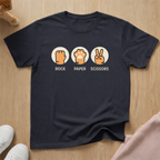 Rock Paper Scissors cat T-shirt