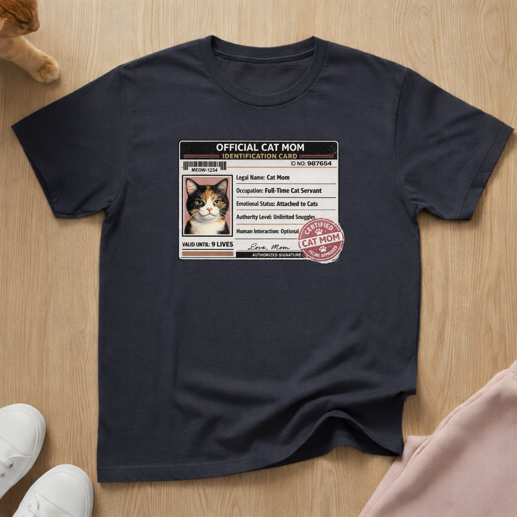 Cat mom ID T-shirt