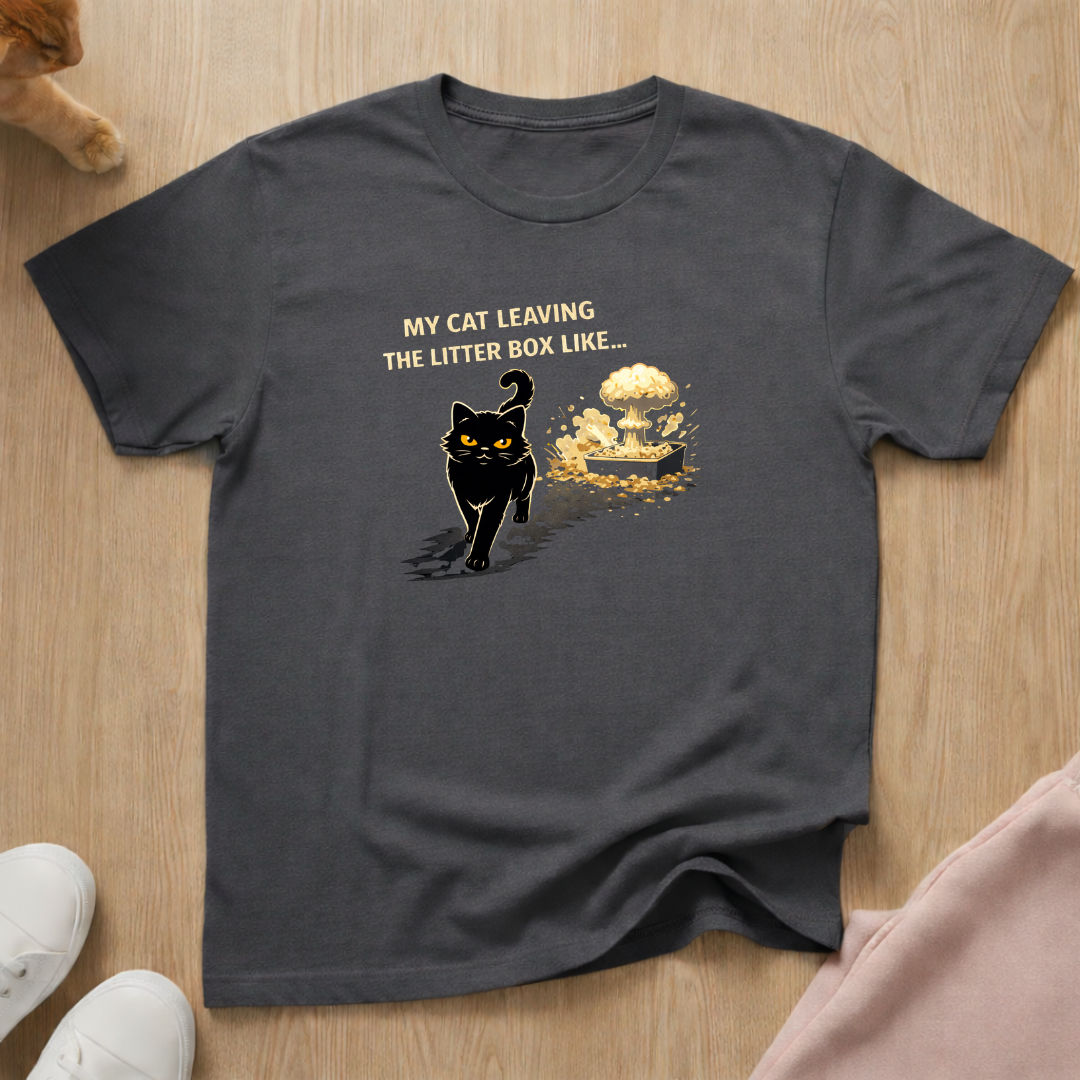 Leaving the litter box (White) T-shirt