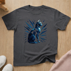 Geometric cat T-shirt
