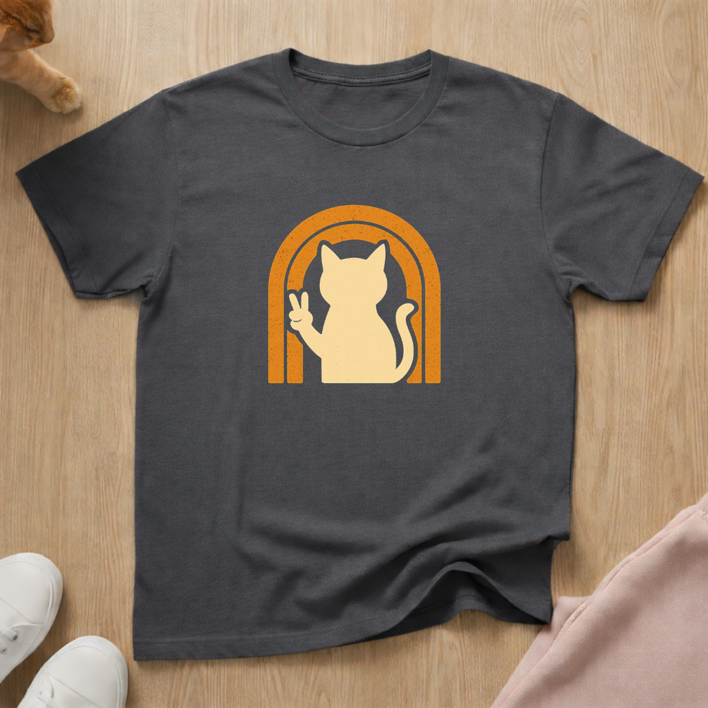 Peace cat T-shirt