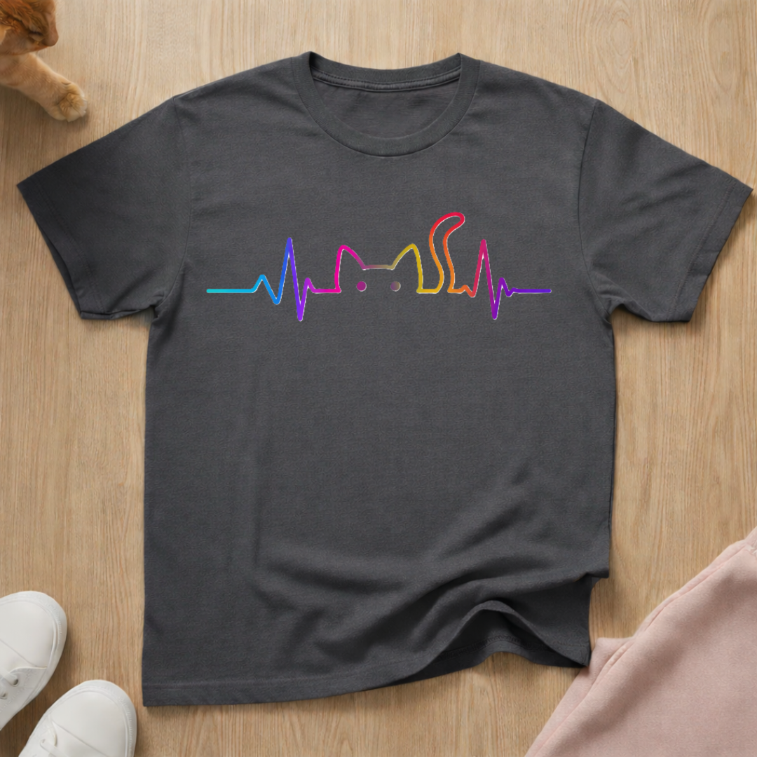 Cat EKG T-shirt