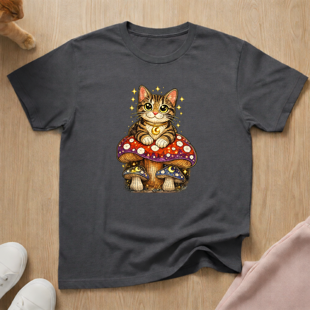 Mushroom cat T-shirt