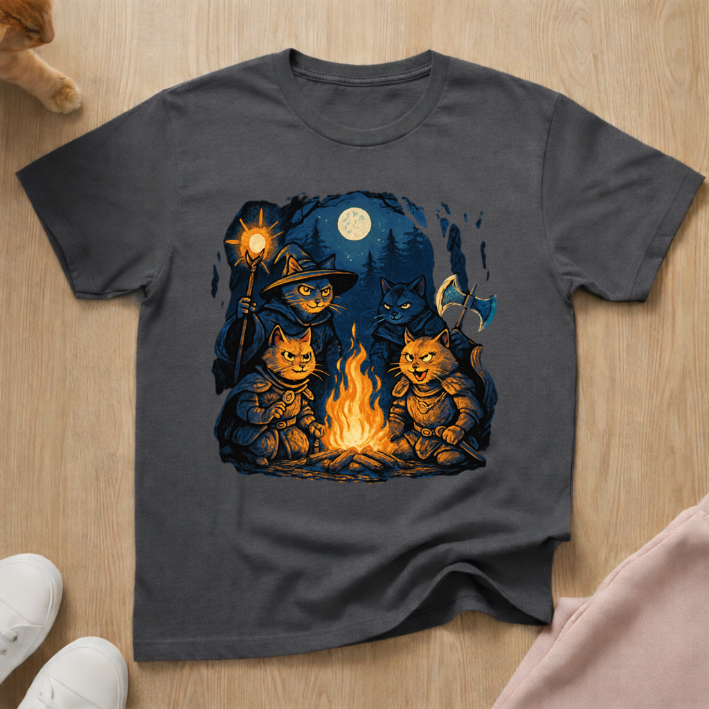 Cat DnD party 2 cat T-shirt