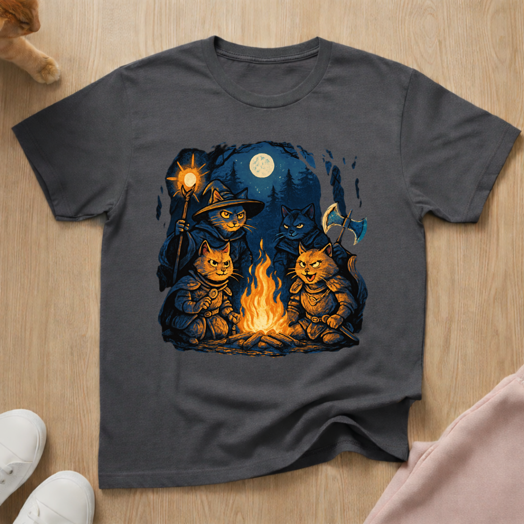 Cat DnD party 2 cat T-shirt