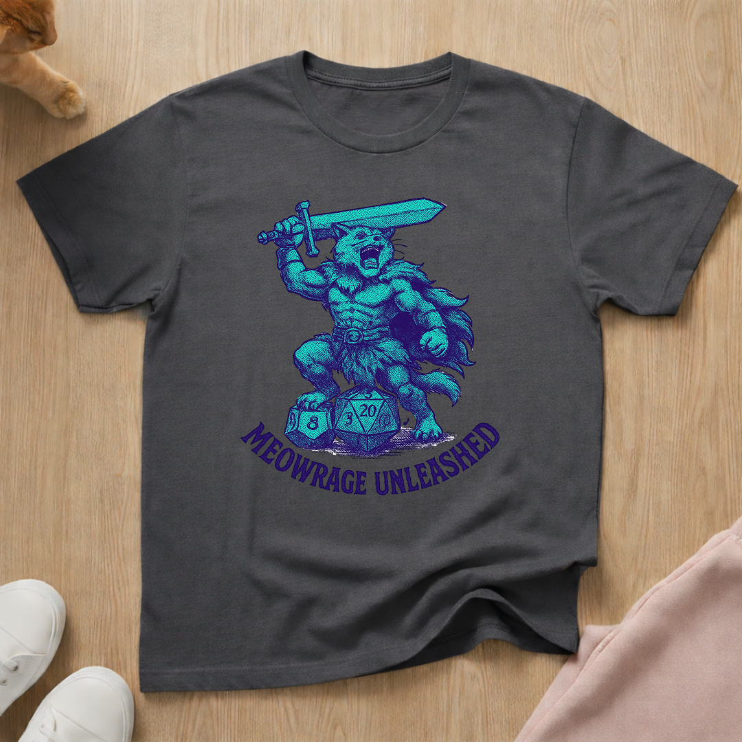 Meow Rage Unleashed cat T-shirt